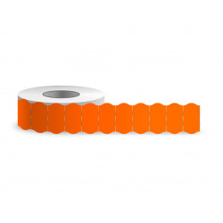 Price labels 22x12 orange wavy