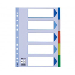 Separation sheets for binders A4 5 colors ESSELTE, plastic
