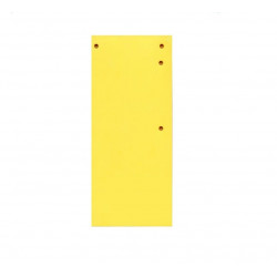 Skirtukai dokumentams kartoniniai 11x23cm 50vnt., geltoni