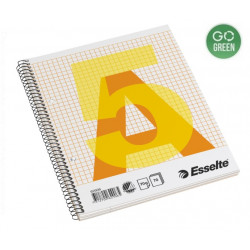 Notebook with spiral on the side A5 / 70 sheet Esselte, checkered
