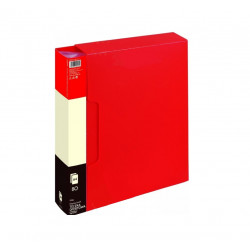 Folder with 80 inserts GRAND A4 red