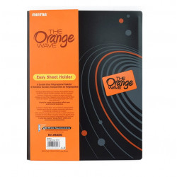 Folder A4 6 compartments ORANGE, black with orange detail