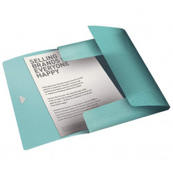 Folder for documents with 3 flaps ESSELTE Color Ice light blue