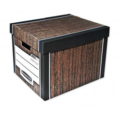Archive box Cardboard Woodgrain 340x295x405 Fellowes
