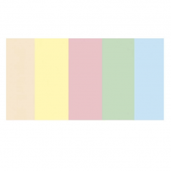 Color paper set MAESTRO Color MIX 5x50 A4 / 80g pastel color.