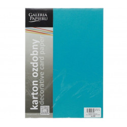 Decorative paper MILLENIUM A4 / 20 220g, glossy turquoise color.