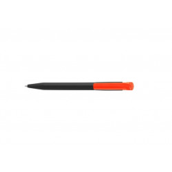 Ballpoint pen Night Fluo Silk black rubber body with orange detail