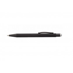 Ballpoint pen with stylus PEARLY, black body with silver detail, COOL