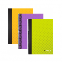 Notebook with spiral on the side ABC A4 96 sheets, checkered