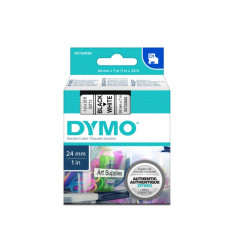 Juostelė DYMO D1 24mmx7m juoda/balta, plastikinė