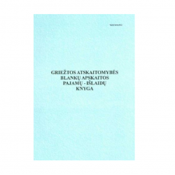 Griežtos atskaitomybės blankų apskaitos pajamų- išlaidų knyga 13