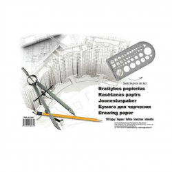 Paper for drawing A4 160g 10 sheets