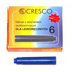 Ink capsules fast drying 6 pcs. blue left-handed