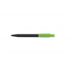 Ballpoint pen Night Fluo Silk black rubber body with green detail