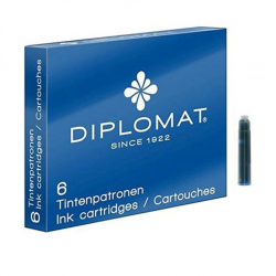 Ink capsules DIPLOMAT blue 6pcs