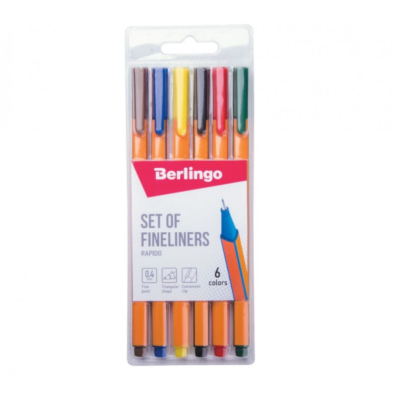 Rašiklių rinkinys RAPIDO BERLINGO 6 spalvų