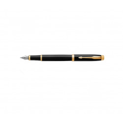 Fountain pen PARKER IM MUTED BLACK GT, black color with gold-colored details