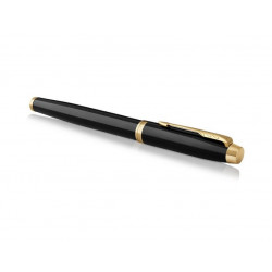 Fountain pen PARKER IM MUTED BLACK GT, black color with gold-colored details