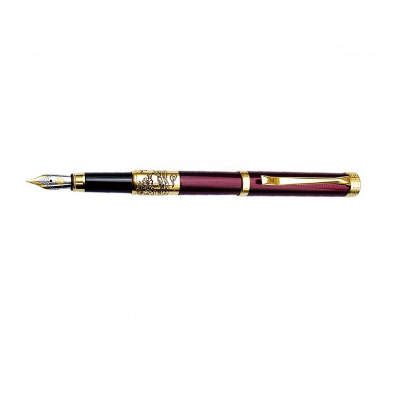 Pen in box REGAL burgundy with gold details