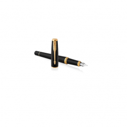 Fountain pen PARKER URBAN MUTED BLACK GT, black color with gold-colored details