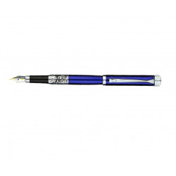 The pen in the box REGAL is blue with silver details