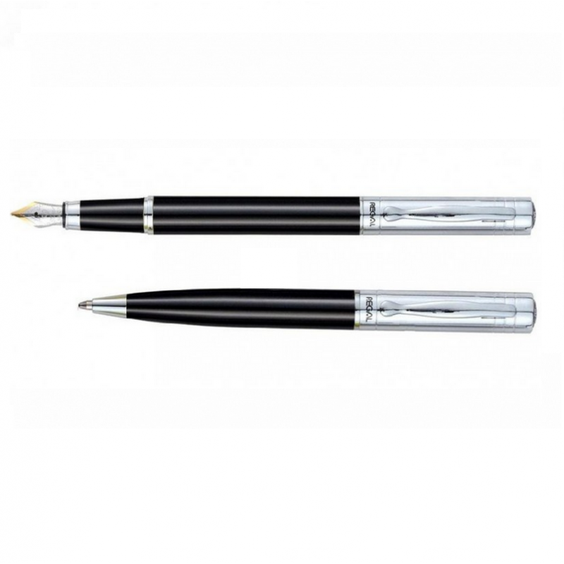 Pen set in box REGAL black with silver details