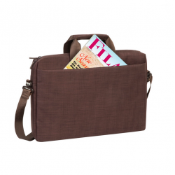 Handbag for laptop RIVACASE 41x29x6,5cm brown color