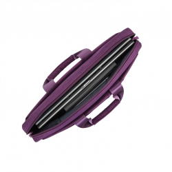 Handbag for laptop RIVACASE 41x29x6,5cm purple color
