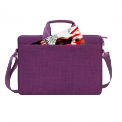Handbag for laptop RIVACASE 41x29x6,5cm purple color