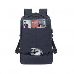 Backpack for laptop RIVACASE up to 17.3 "29x43x5cm black color.