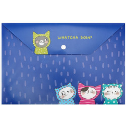 Folder A4 with clip SO MANY CATS in various colors.