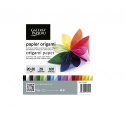 Origami paper GP 20x20cm 80gsm, 100 sheets (20 colors.x5 sheets.)
