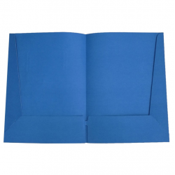 Folder with two pockets, blue