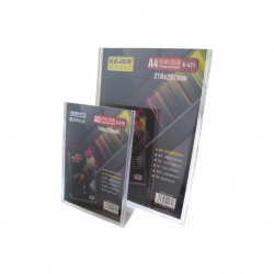 Stand L-shaped straight K-471V A4 210x297 mm transparent