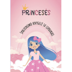 Spalvinimo knygelė Princesės A4 su lipdukais