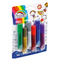 Glossy glue Fiorello GR-BK06 B6, 6 colors x 6ml