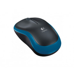 Wireless optical mouse LOGITECH M185 USB, black with blue