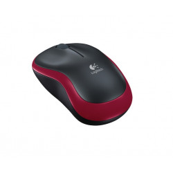 Wireless optical mouse LOGITECH M185 USB, black with red