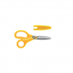 Children's left-handed scissors PLUS JAPAN 14,5cm yellow