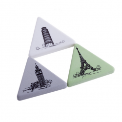 Eraser triangle Triangle XL 55x55x9mm BERLINGO in various colors