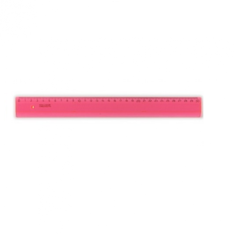 Liniuotė KOH-I-NOOR  30cm,rožinė skaidri plastikinė