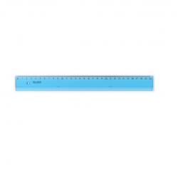 Liniuotė KOH-I-NOOR 30cm, mėlyna skaidri plastikinė