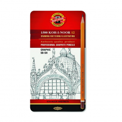 Pencil set in box, KOH-I-NOOR, GRAPHIC