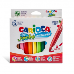 Felt-tip pens CARIOCA Jumbo 12 colors