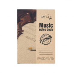 Sheet music notebook A5 16 pages 100gsm