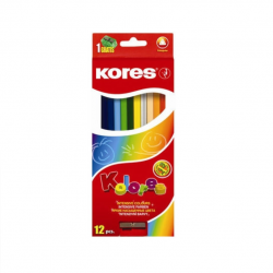 Colored pencils with sharpener KORES 12 colors