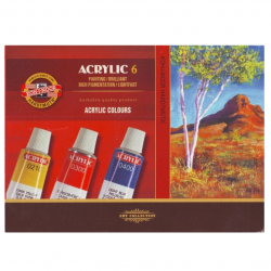 Acrylic paint 6 colors 16ml KOH-I-NOOR