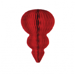 Popierinė dekoracija varveklis 2vnt 9cm, raudonos spalvos