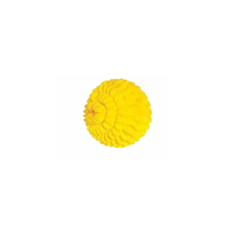 Popierinė dekoracija burbulas 21cm, geltonos spalvos