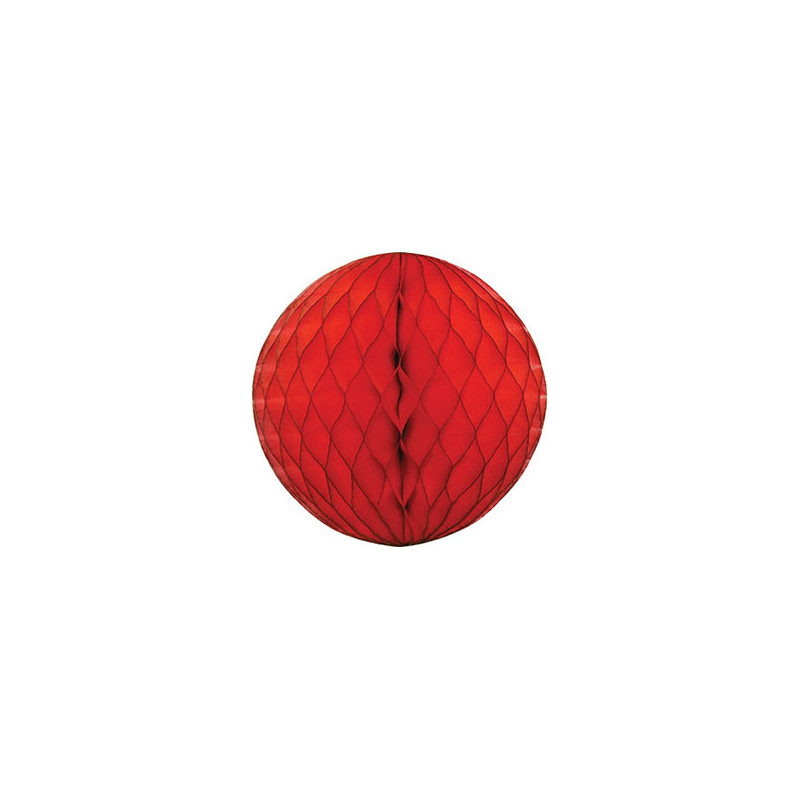 Popierinė dekoracija burbulas 36cm, raudonos spalvos